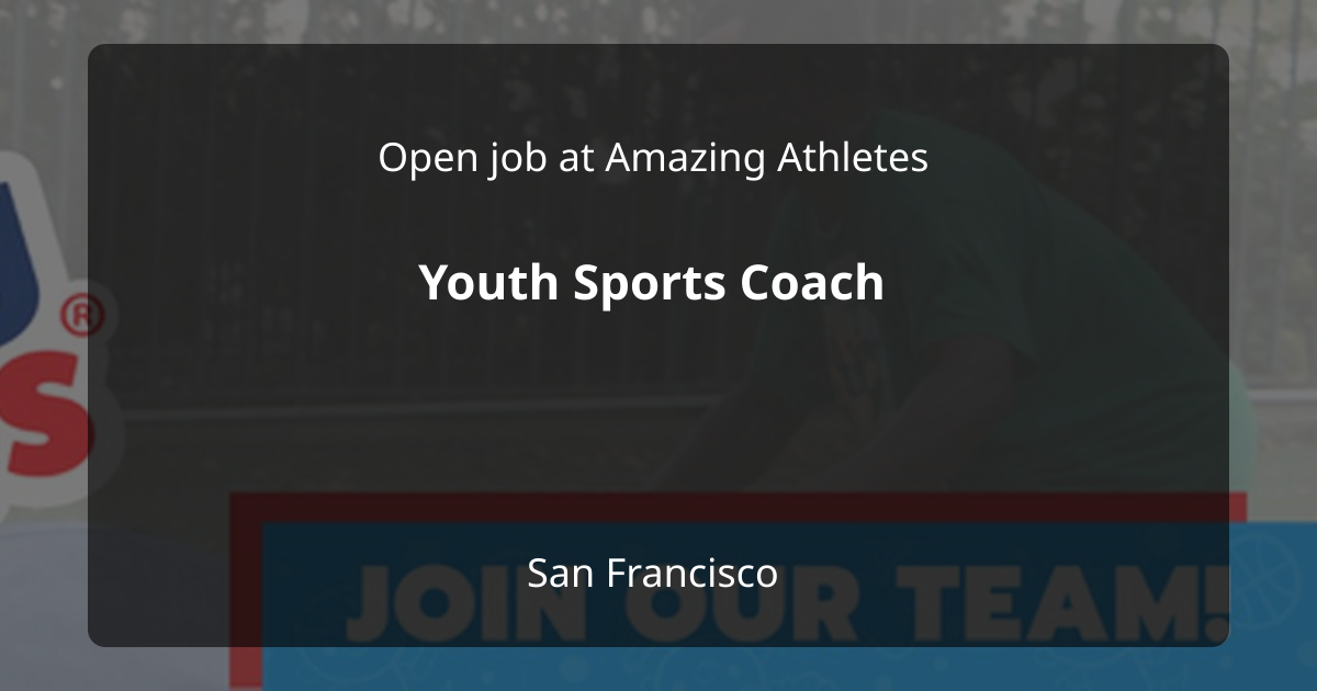 Youth Sports Coach Job Description