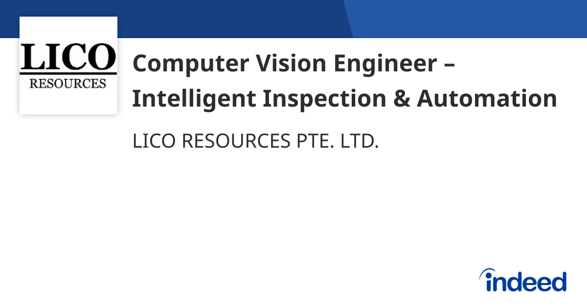 Computer Vision Engineer – Intelligent Inspection & Automation ...