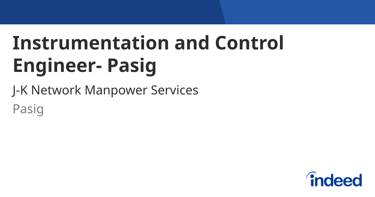 Instrumentation And Control Engineer Pasig Pasig Indeed instrumentation-and-control-engineer-pasig-pasig-indeed