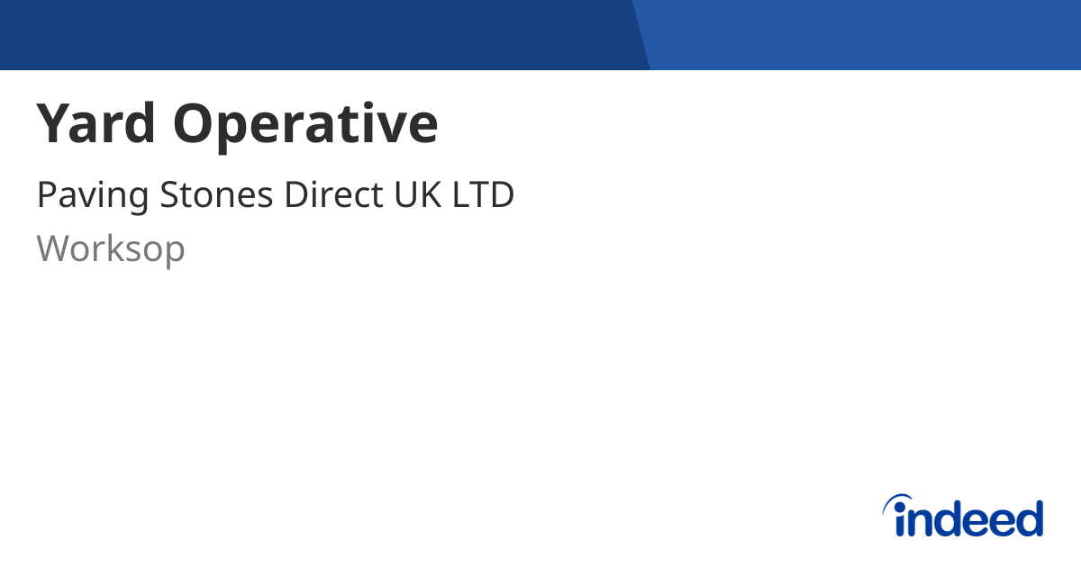 Yard Operative - Worksop S80 1TN - Indeed.com