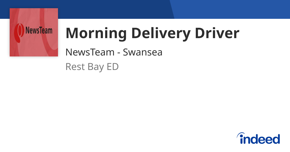 Morning Delivery Driver - Rest Bay ED CF36 3LX - Indeed.com