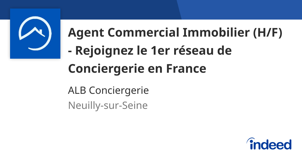 Agent Commercial Immobilier (H/F) - Rejoignez le 1er réseau de ...