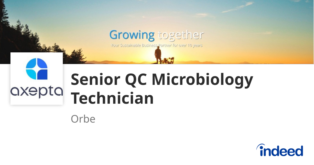 Senior QC Microbiology Technician - Orbe, VD - Indeed.com