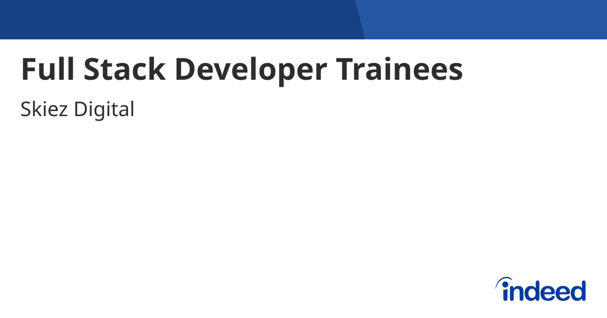 Full Stack Developer Trainees - Chengalpattu, Chennai, Tamil Nadu ...