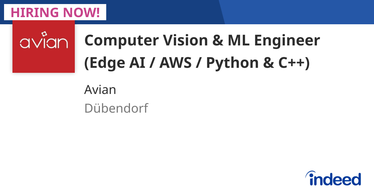 Computer Vision & ML Engineer (Edge AI / AWS / Python & C++) - 8600 ...