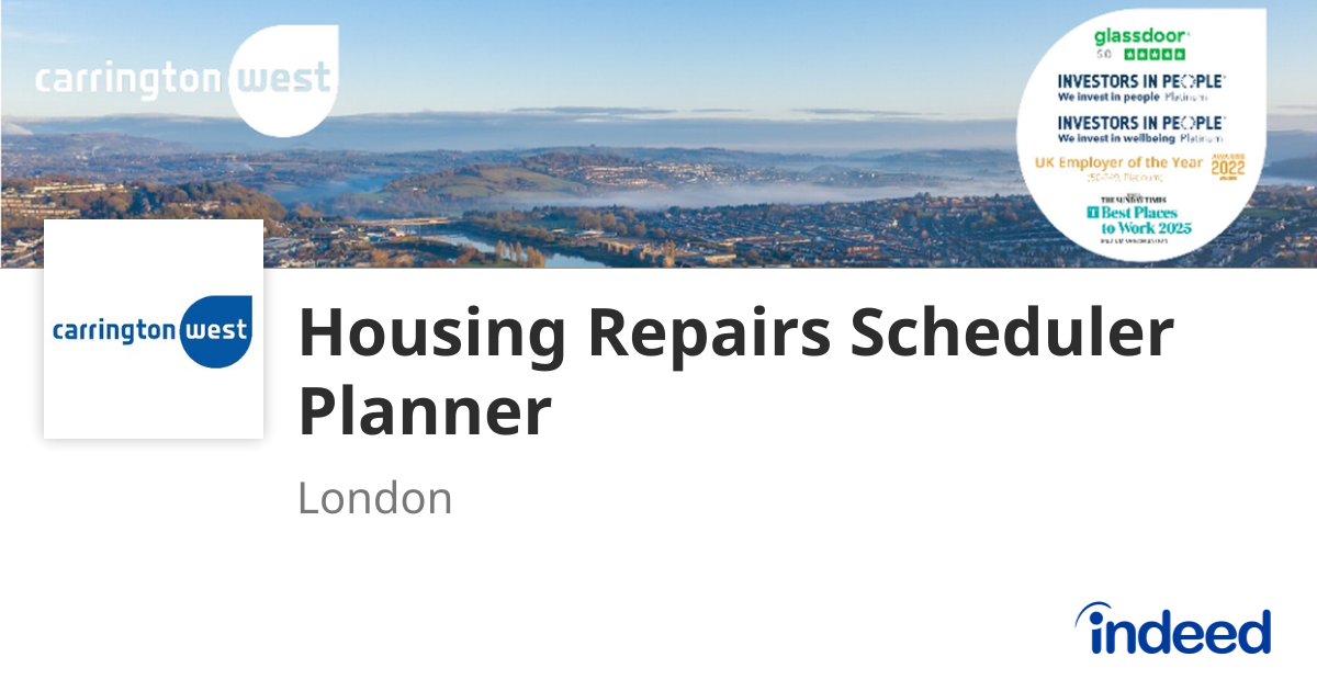 Housing Repairs Scheduler Planner - London - Indeed.com