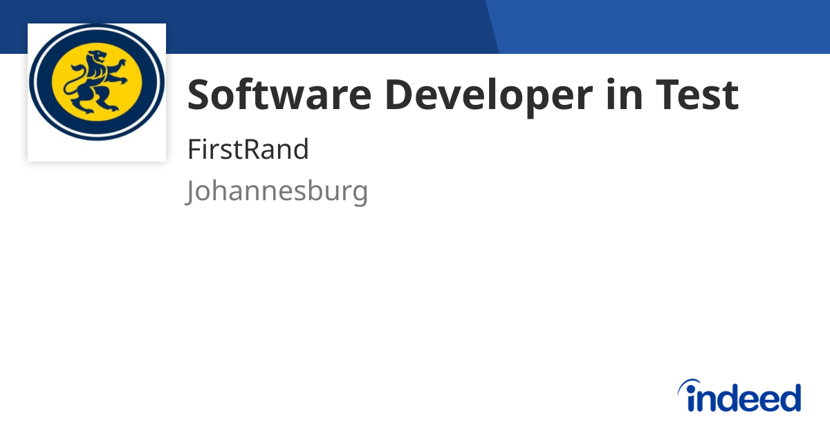 Software Developer in Test - Johannesburg, Gauteng - Indeed.com