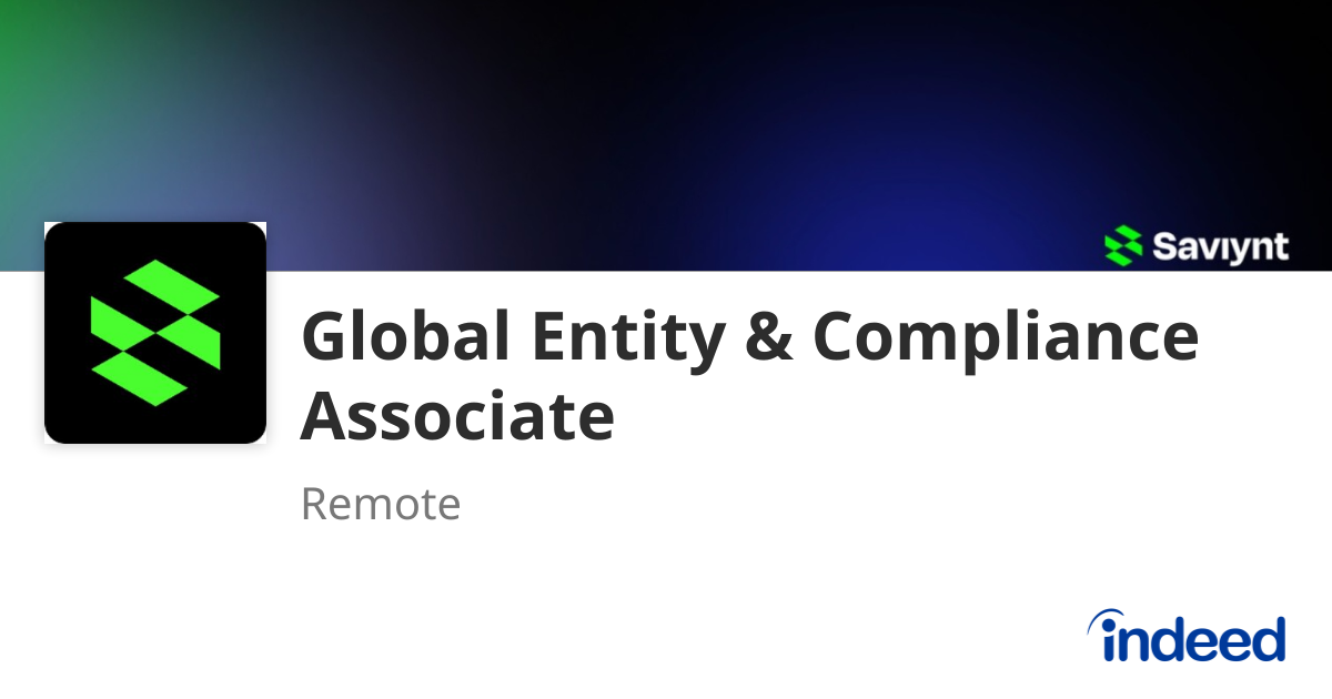 Global Entity & Compliance Associate - Remote - Indeed.com