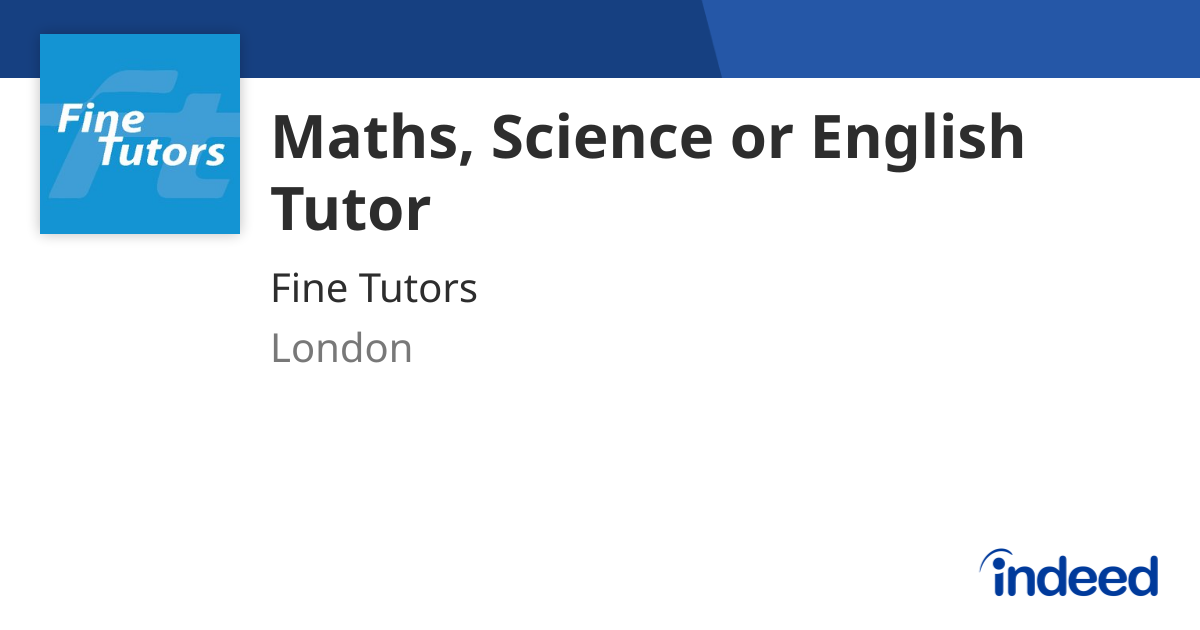maths-science-or-english-tutor-london-indeed