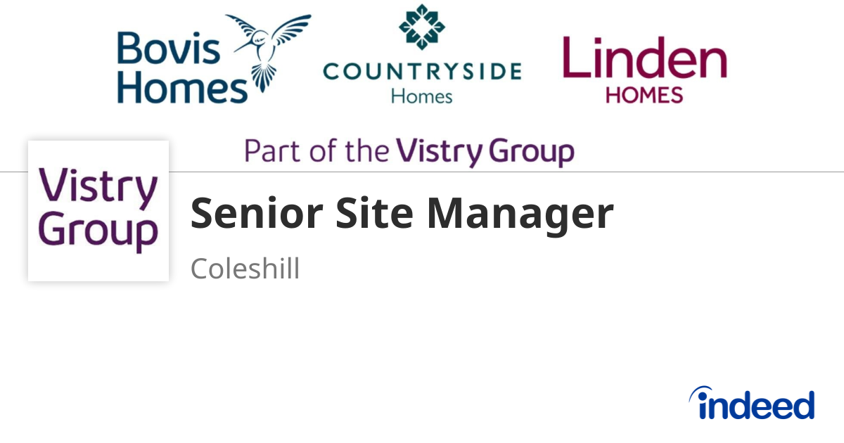 Senior Site Manager Coleshill B46