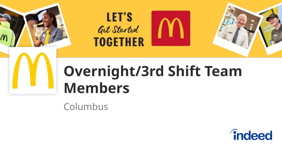 Overnight/3rd Shift Team Members