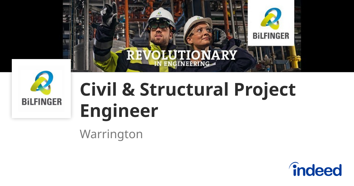 Civil & Structural Project Engineer - Warrington - Indeed.com