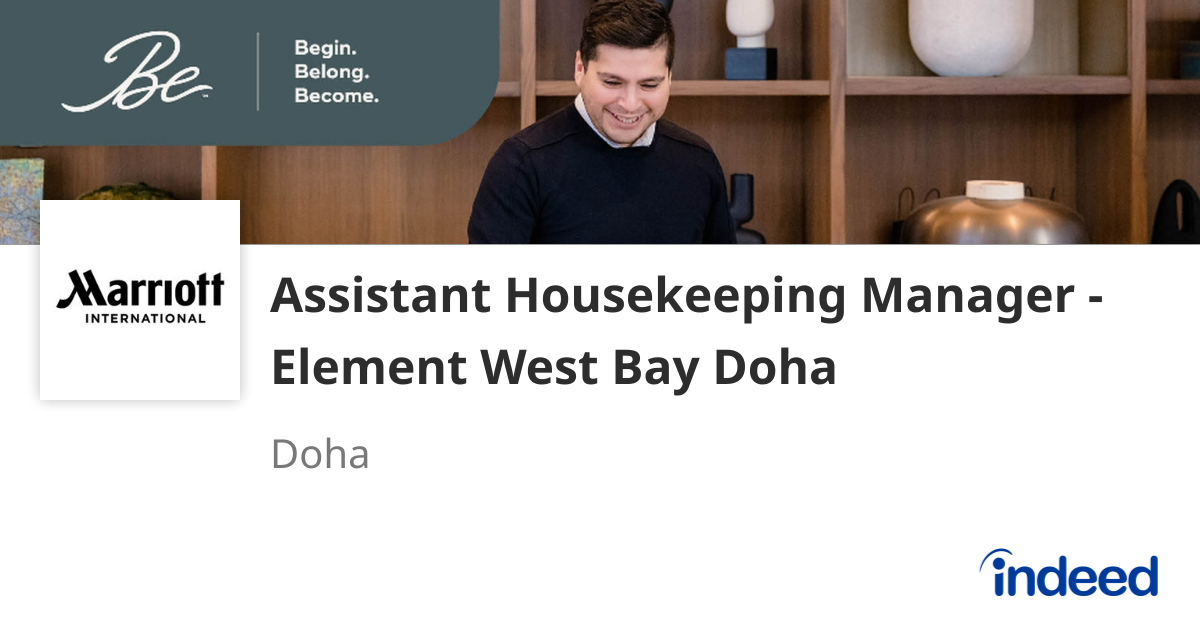Assistant Housekeeping Manager - Element West Bay Doha - Doha - Indeed.com