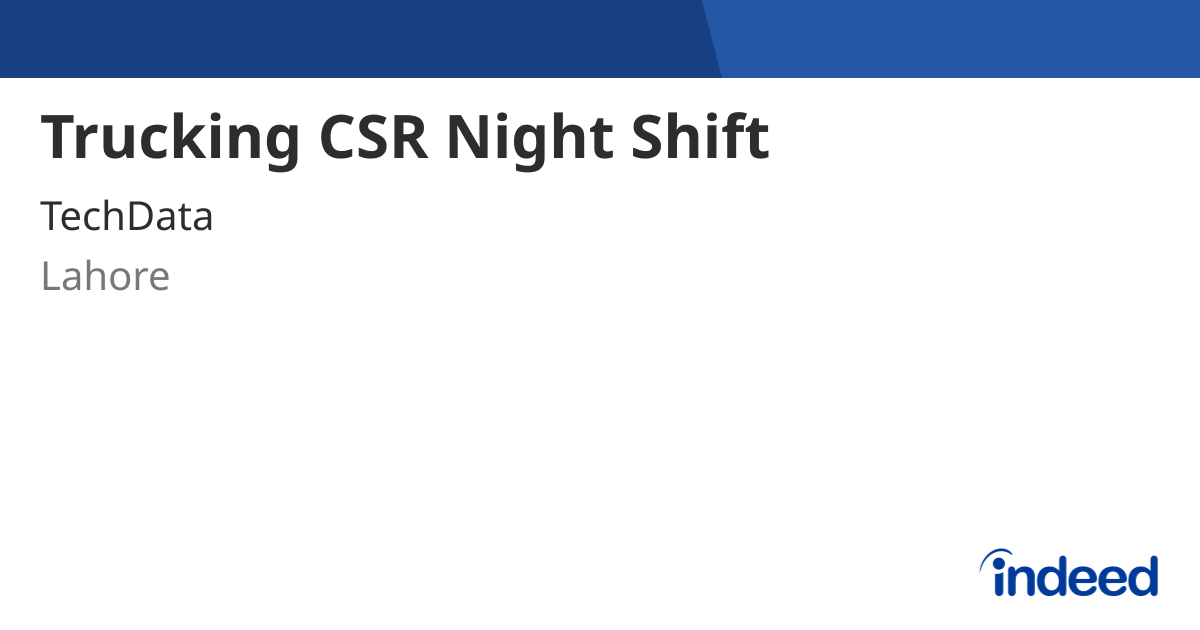Trucking CSR Night Shift