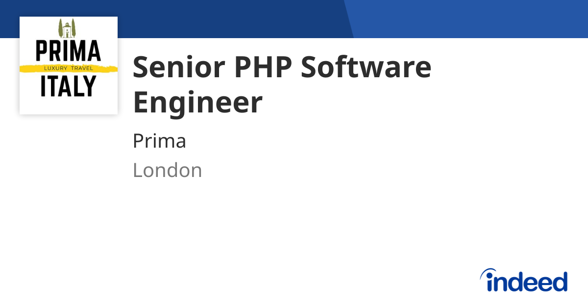 Senior PHP Software Engineer - London - Indeed.com