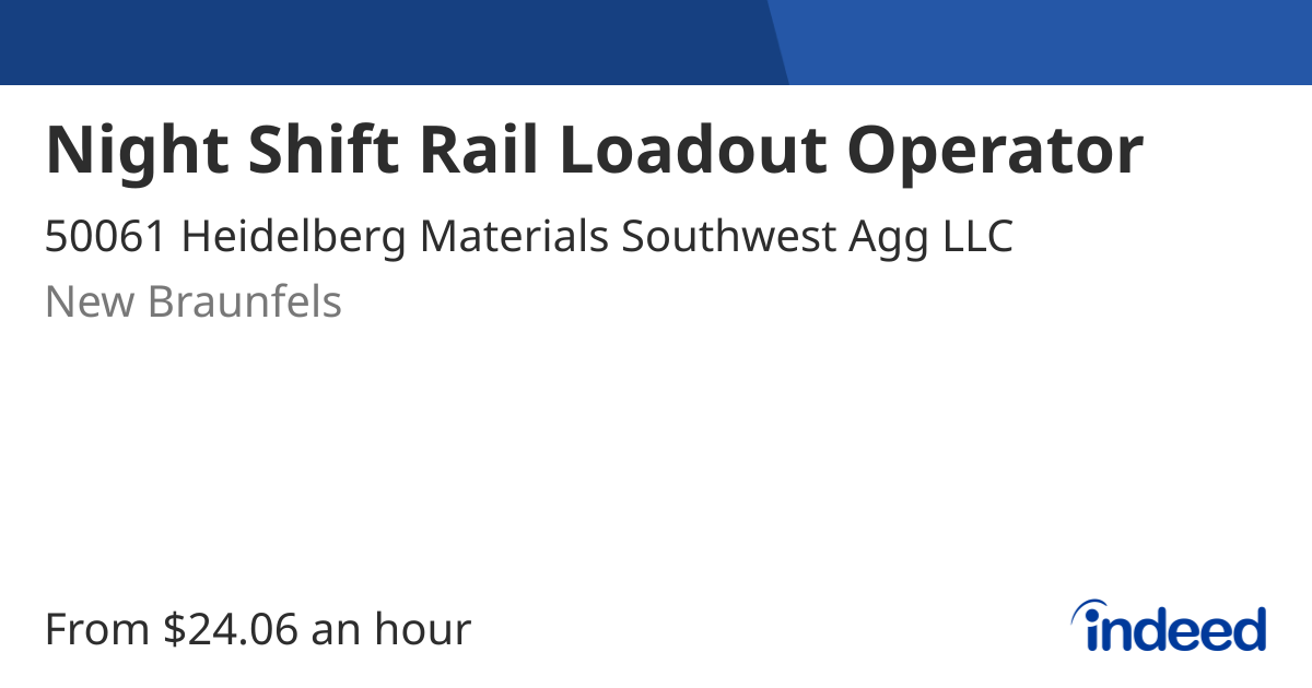 Night Shift Rail Loadout Operator