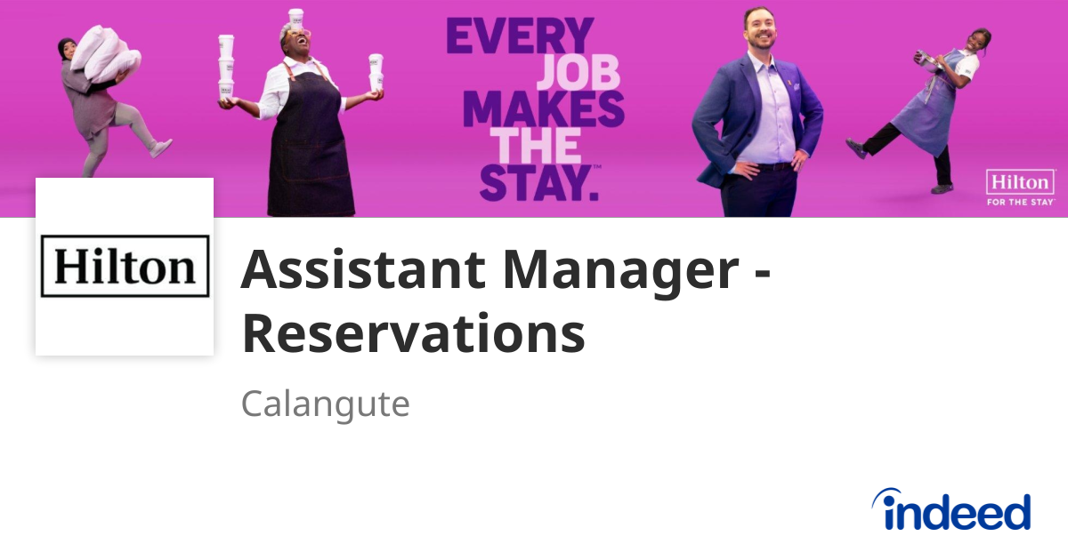Assistant Manager - Reservations - Calangute, Goa - Indeed.com