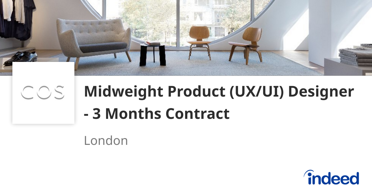 Midweight Product (UX/UI) Designer - 3 Months Contract - London WC1A ...