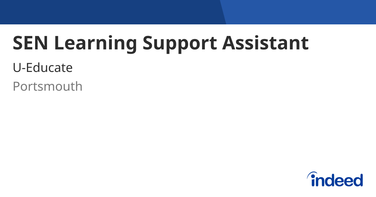 sen-learning-support-assistant-portsmouth-indeed