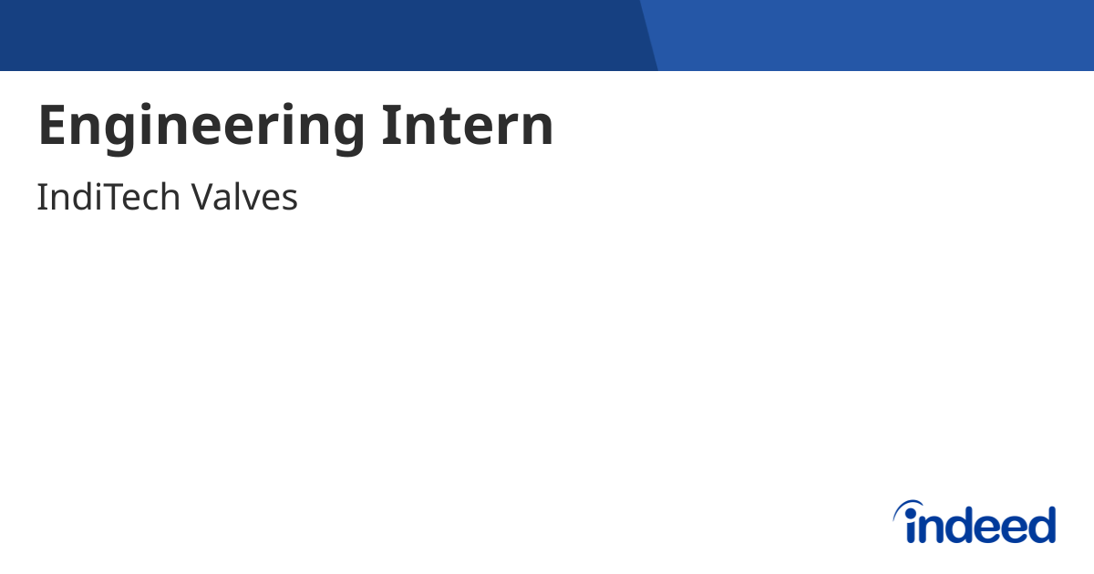 Indeed Engineer Inter Engineering Intern - Pune, Maharashtra - Indeed.com