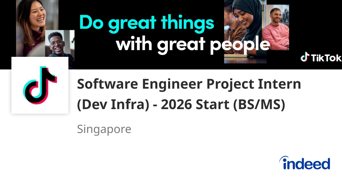 Software Engineer Project Intern (Dev Infra) - 2026 Start (BS/MS ...