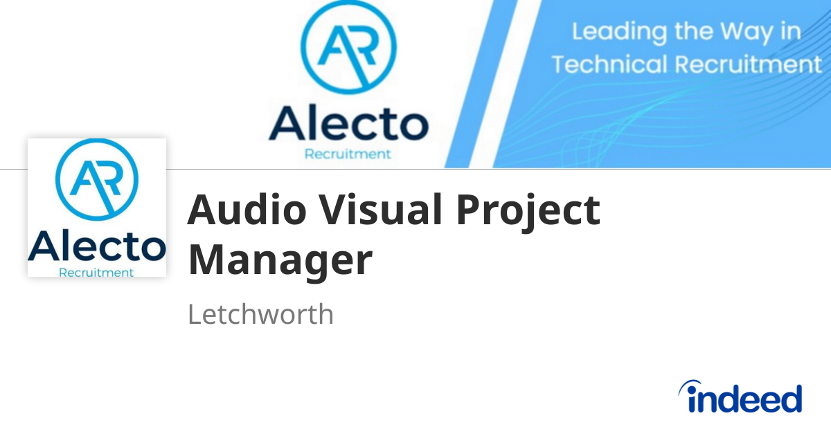 Audio Visual Project Manager - Letchworth - Indeed.com