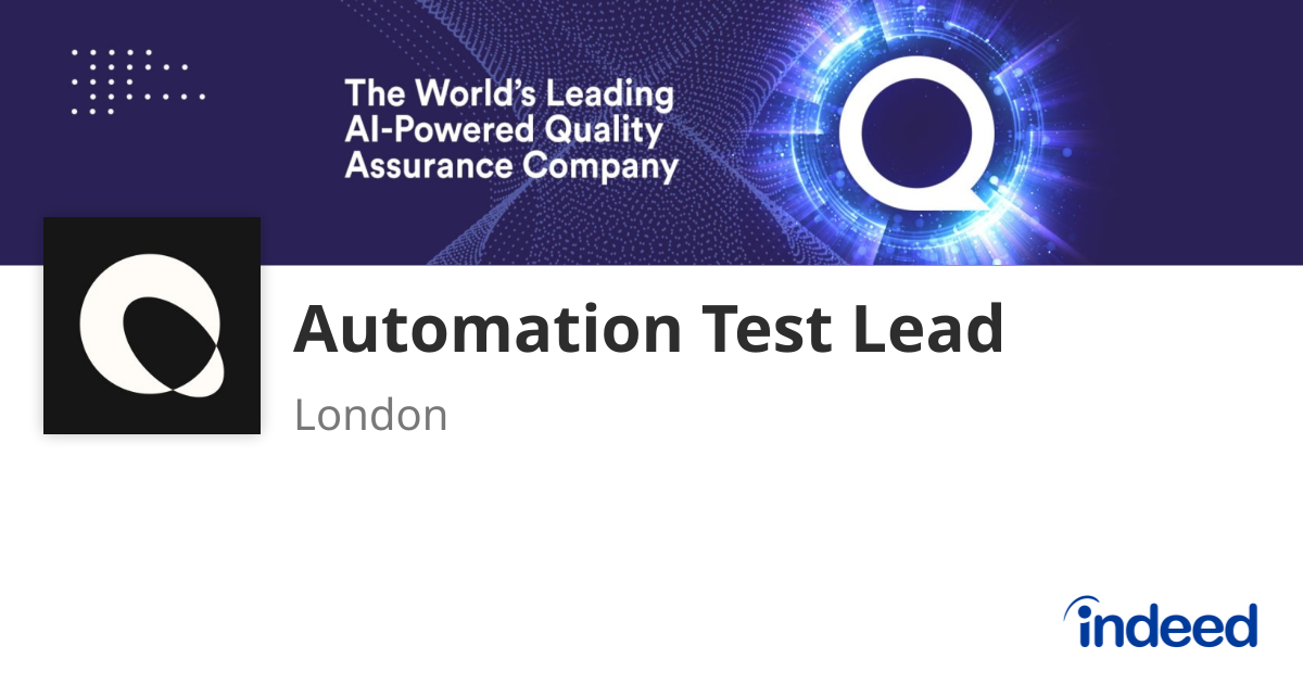 Automation Test Lead - London - Indeed.com