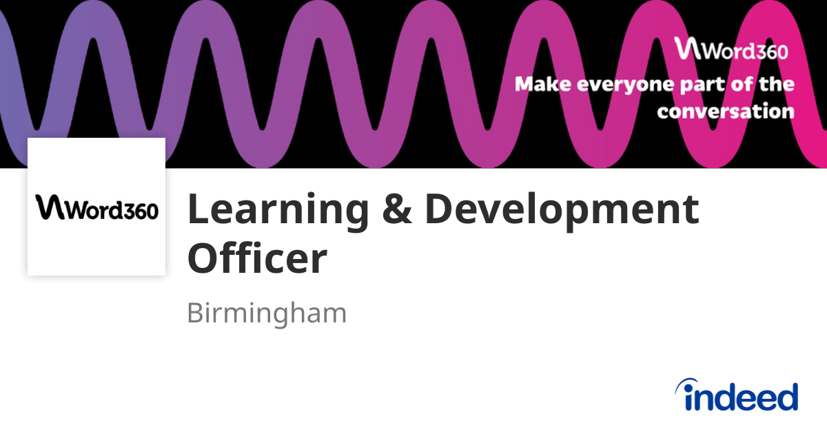 Learning & Development Officer - Birmingham B15 1NP - Indeed.com