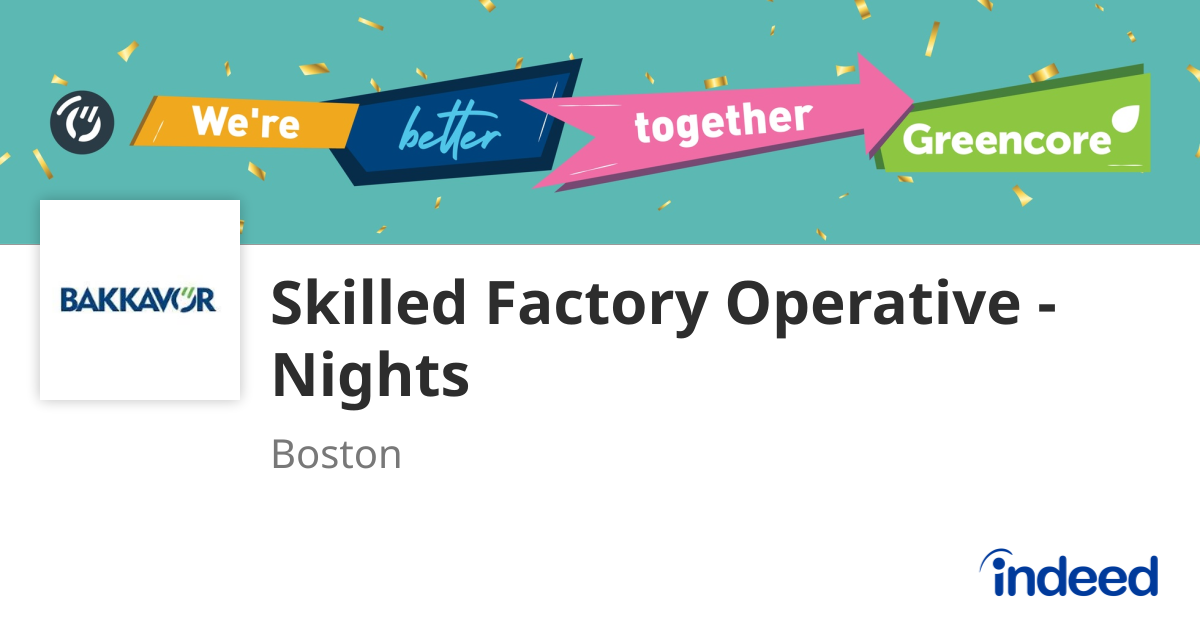 Skilled Factory Operative - Nights