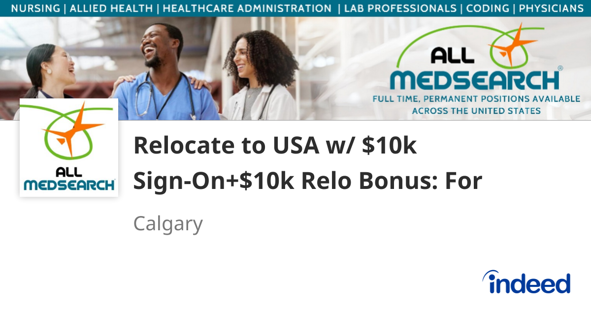 Denver or Missouri for Canadian Citizen Registered Nurse ($10k Sign-On Bonus+ $10k Relocation Bonus)