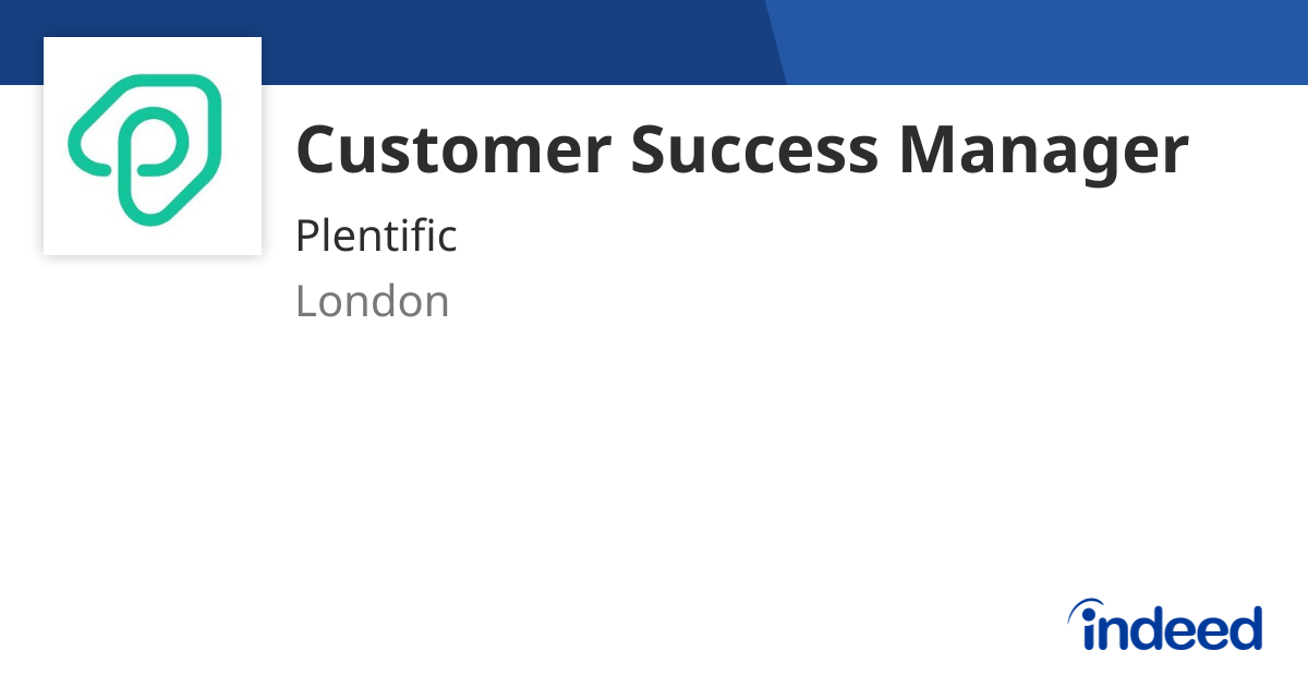 Customer Success Manager - London EC4N 5AT - Indeed.com