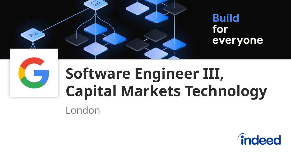 Software Engineer III, Capital Markets Technology - London - Indeed.com
