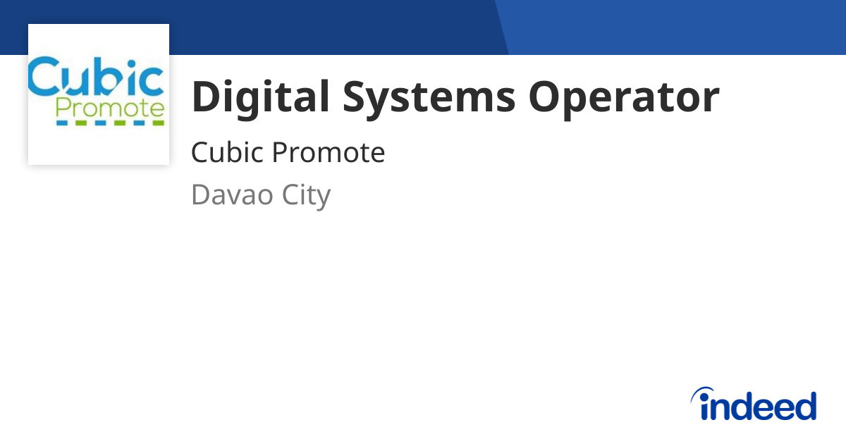 Digital Systems Operator - Davao City - Indeed.com