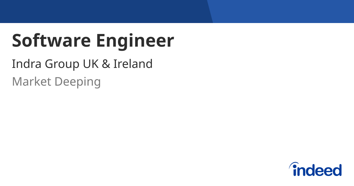 Software Engineer - Market Deeping - Indeed.com