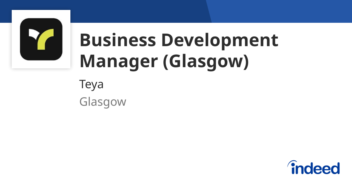 Business Development Manager (Glasgow) - Glasgow - Indeed.com