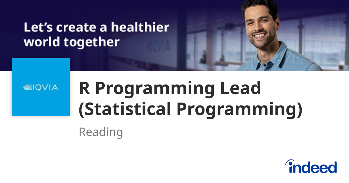 Programming Lead Advanced Panel R Programming Lead (Statistical Programming) - Reading - Indeed.com