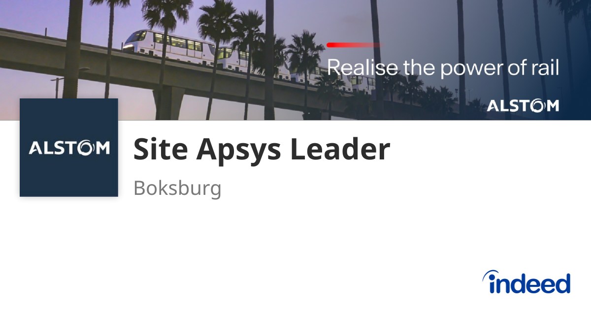 Site Apsys Leader - Boksburg, Gauteng - Indeed.com
