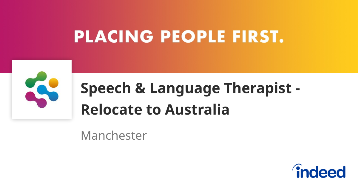 Speech & Language Therapist - Relocate to Australia - Manchester ...