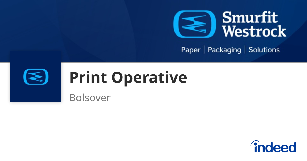 Print Operative - Bolsover S44 5HS - Indeed.com