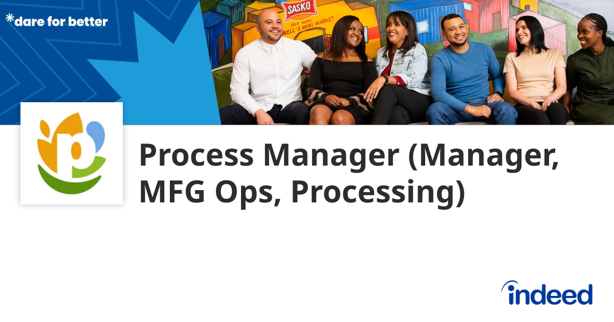 Process Manager (Manager, MFG Ops, Processing) - La Union - Indeed.com