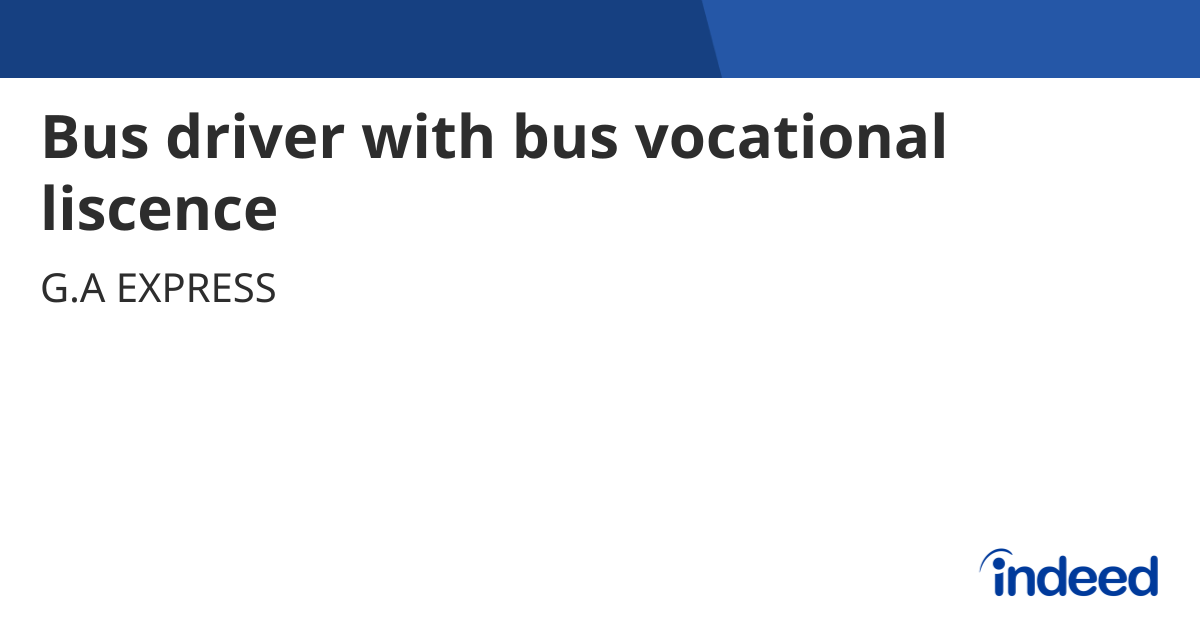 Bus Driver With Bus Vocational Liscence West Singapore Indeed bus-driver-with-bus-vocational-liscence-west-singapore-indeed