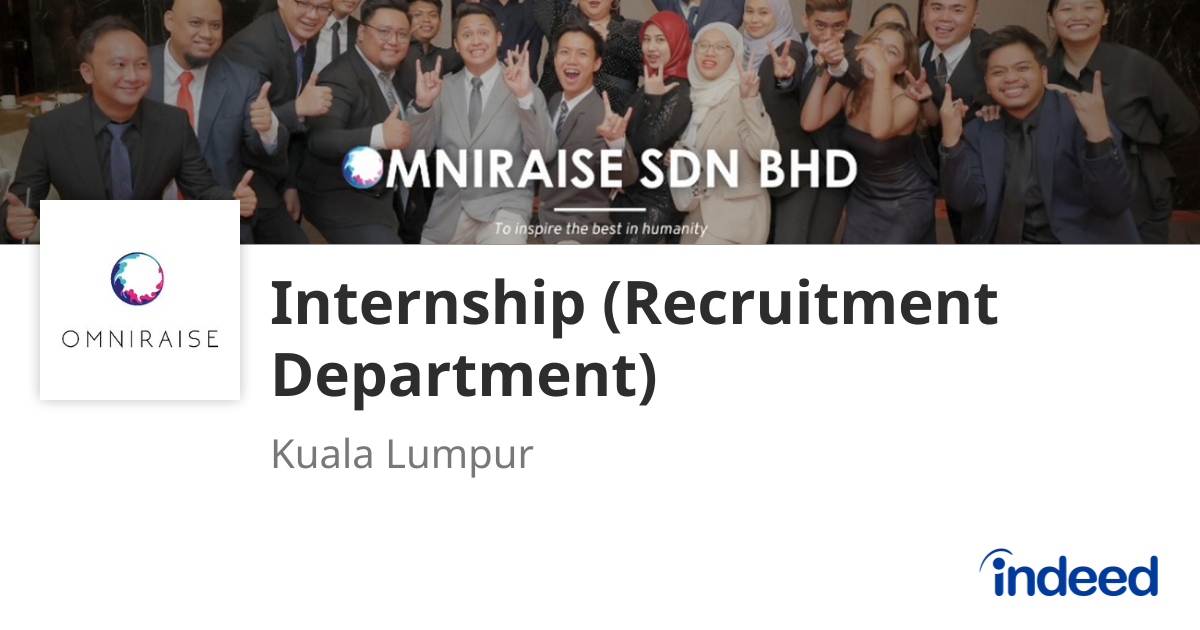 Internship Loading Internship (Recruitment Department) - Kuala Lumpur - Indeed.com