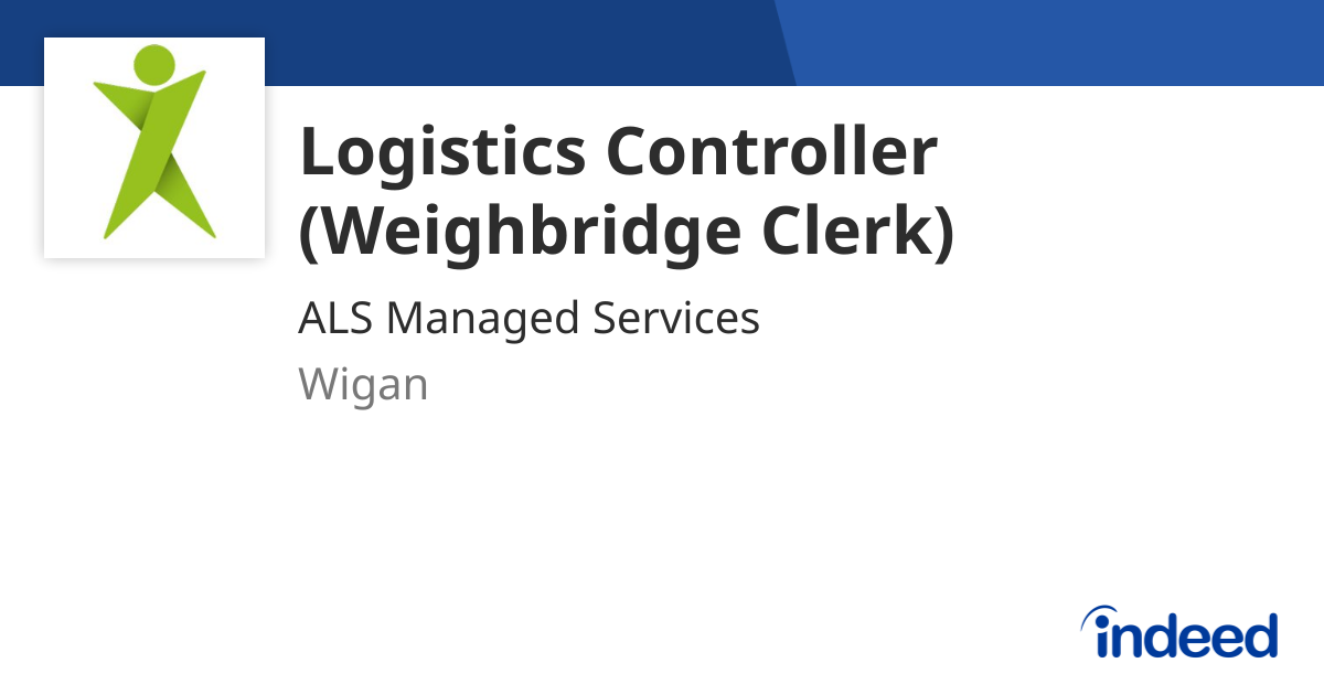 Logistics Controller (Weighbridge Clerk) - Wigan WN2 2PR - Indeed.com