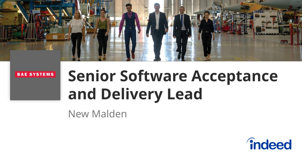 Senior Software Acceptance and Delivery Lead - New Malden - Indeed.com