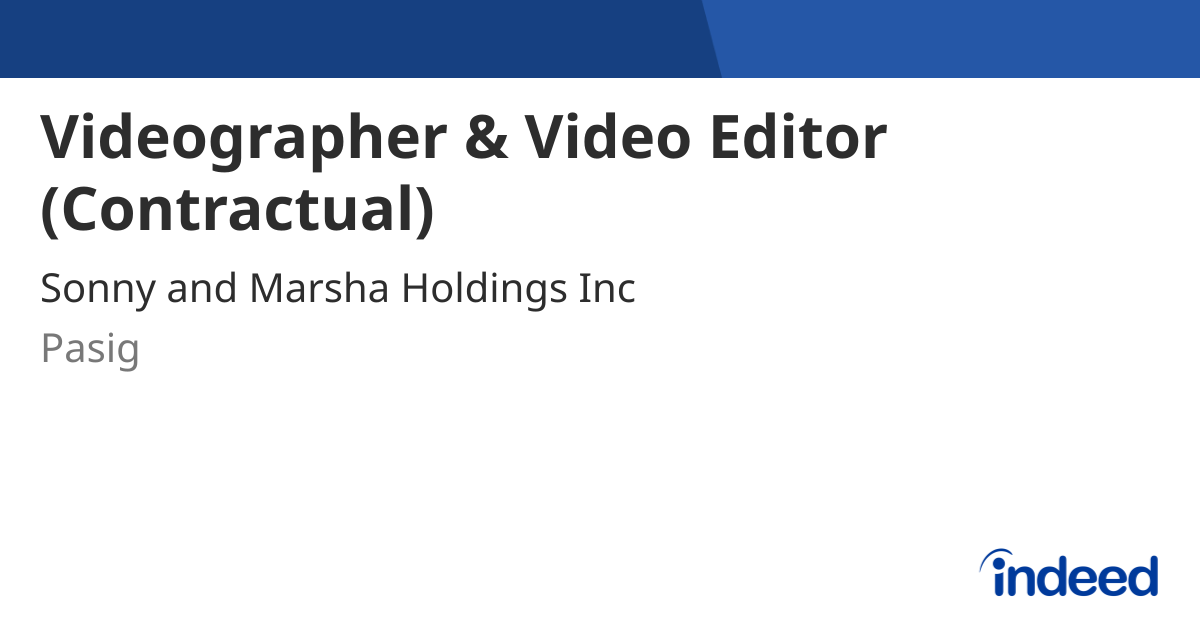 videographer-video-editor-contractual-pasig-indeed