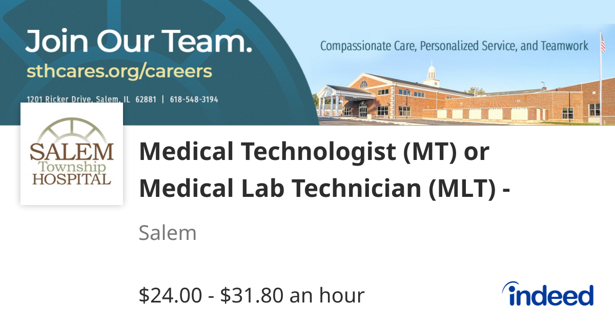 Medical Technologist (MT) or Medical Lab Technician (MLT) - Nights