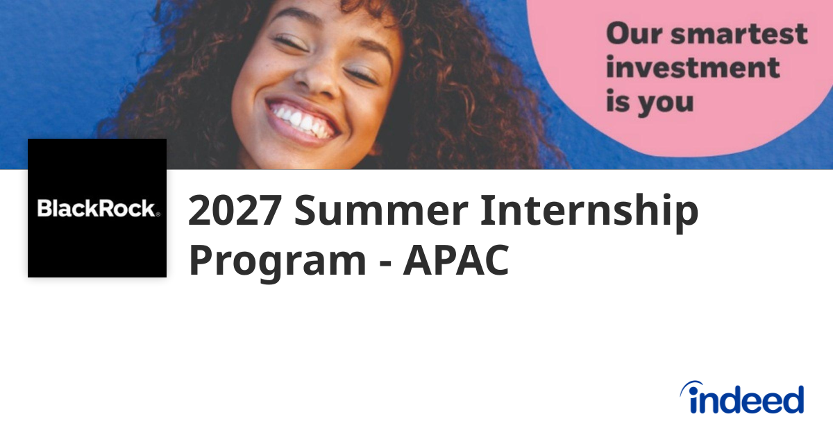 2027 Summer Internship Program - APAC - Hong Kong - Indeed.com