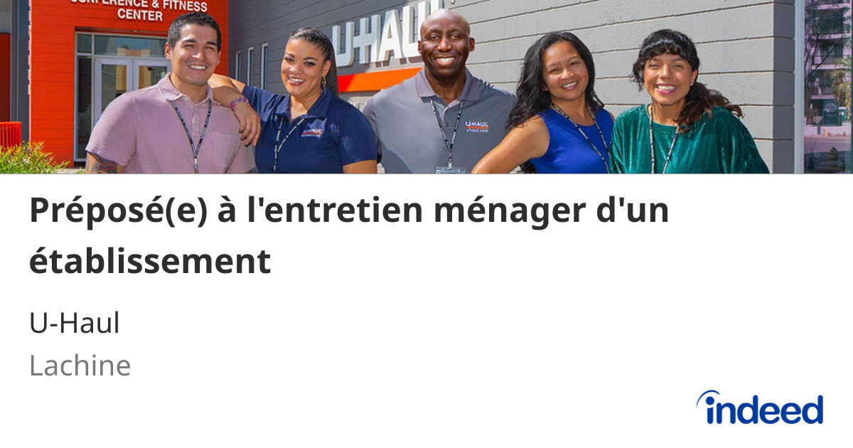 Préposé(e) à l'entretien ménager d'un établissement - Lachine, QC H8S ...