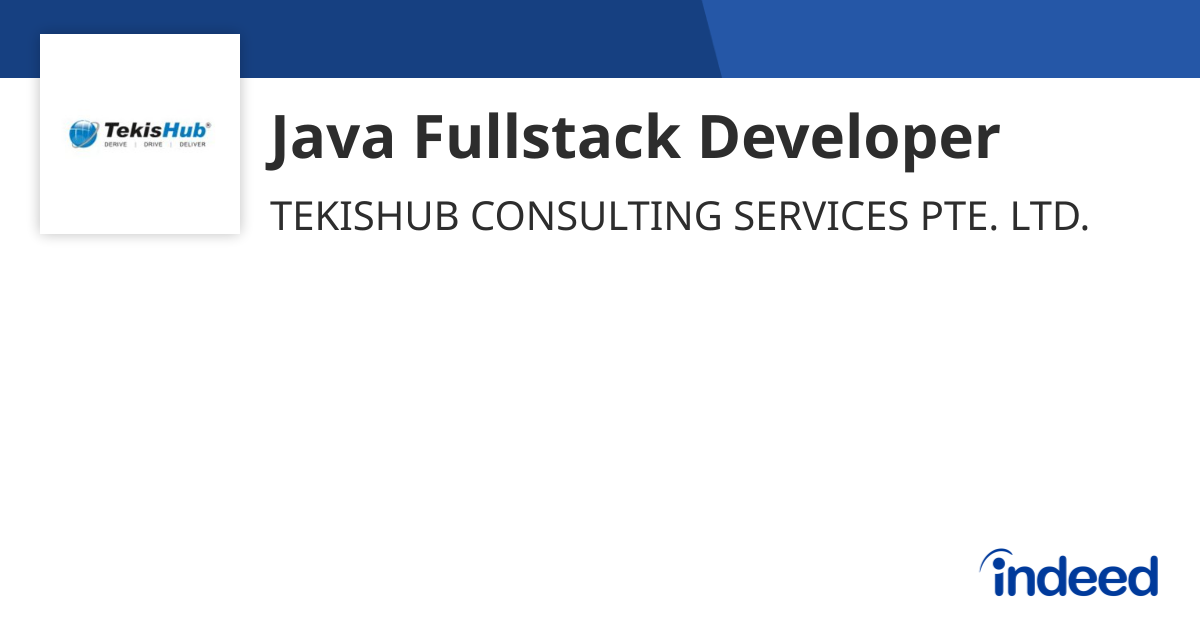 Java Fullstack Developer - Singapore - Indeed.com