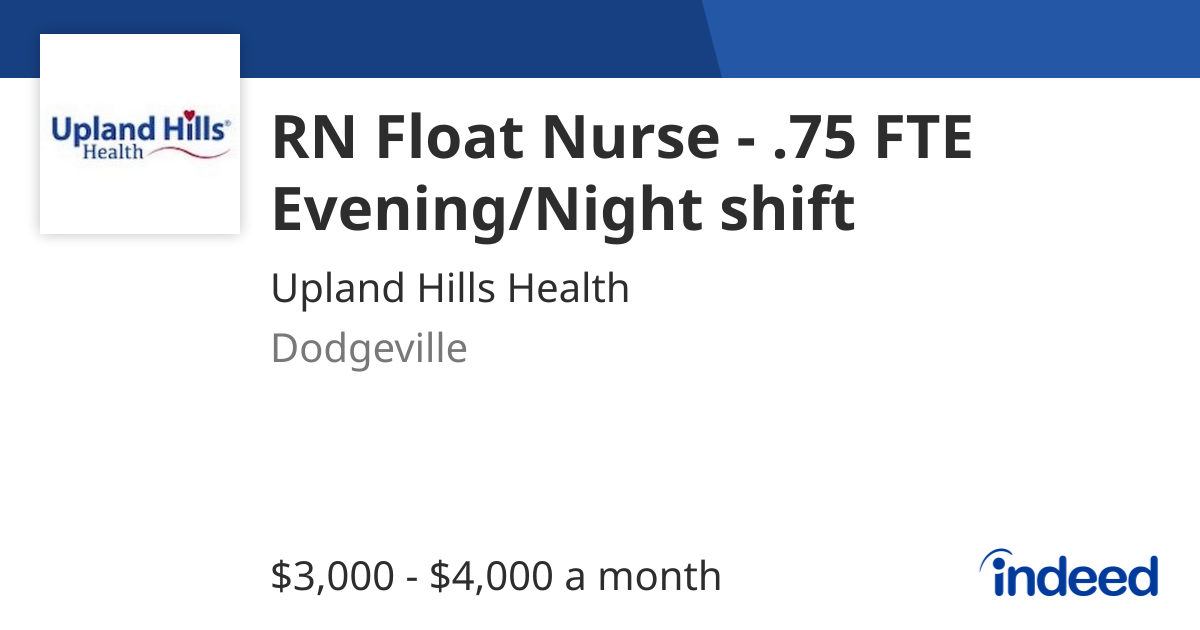 RN Float Nurse - .75 FTE Evening/Night shift